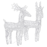 Vidaxl Weihnachten Tiere 2 ST 80 LEDs Acryl -Multi -Colored