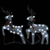 Vidaxl Christmas Animals 2 St 40 LEDs sølvfarget