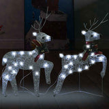 Vidaxl Christmas Animals 2 St 40 LEDs sølvfarget