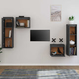 Vidaxl tv-meubelen 4 st massief grenenhout grijs