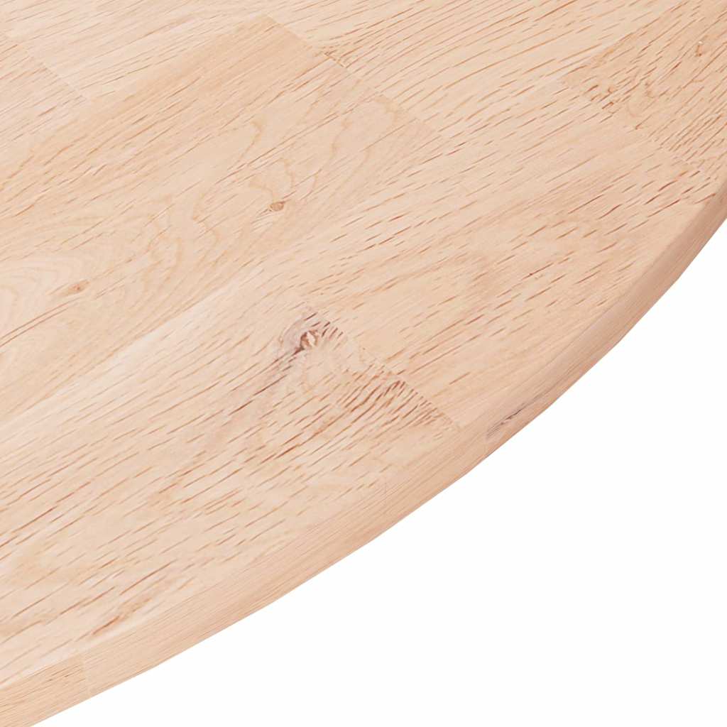 Vidaxl tafelblad rond ø70x1,5 cm onbehandeld massief eikenhout
