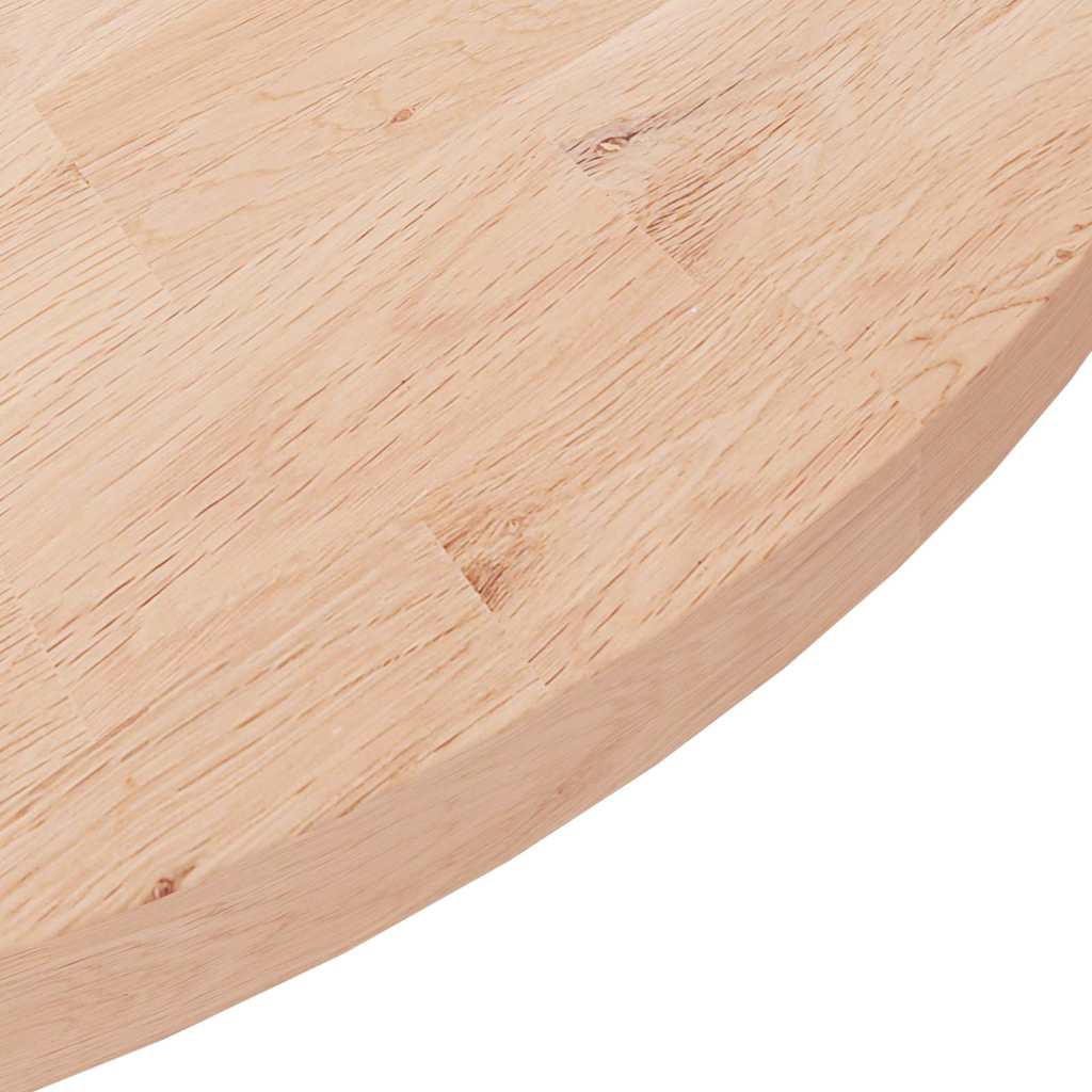 Vidaxl tafelblad rond ø90x2,5 cm onbehandeld massief eikenhout