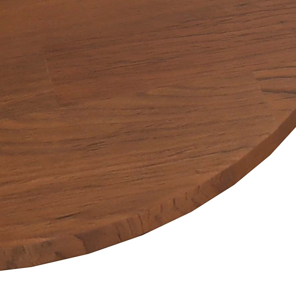 Vidaxl tafelblad rond ø30x1,5 cm bewerkt massief eikenhout donkerbruin