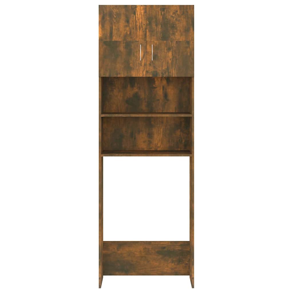 Vidaxl Waschmaschinenschrank 64x25.5x190 cm geräucherte Eiche gefärbt