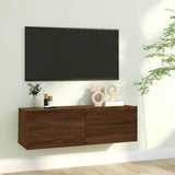 Vidaxl tv-wandmeubel 100x30x30 cm bewerkt hout bruin eikenkleur