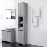 Vidaxl badkamerkast 30x30x183,5 cm bewerkt hout grijs sonoma eiken