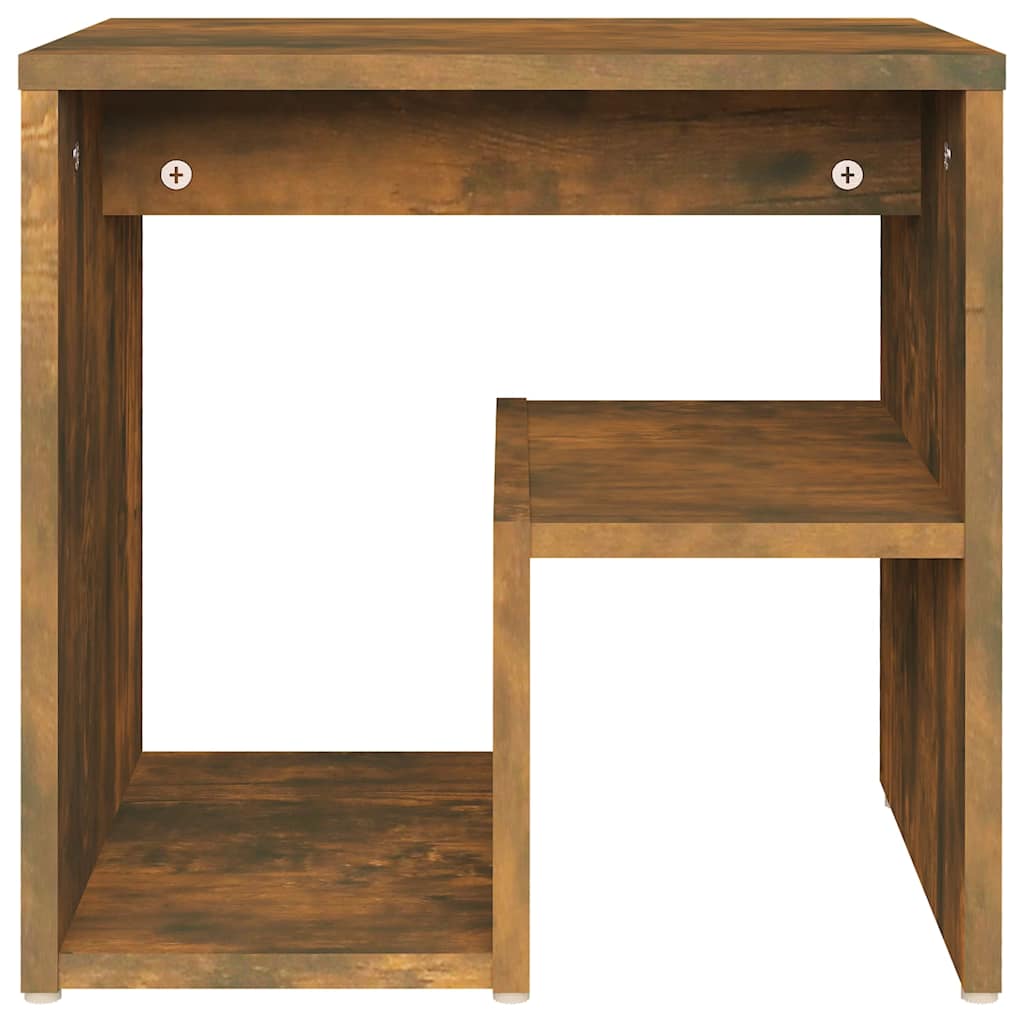 Vidaxl nachtkastje 40x30x40 cm bewerkt hout gerookt eikenkleurig