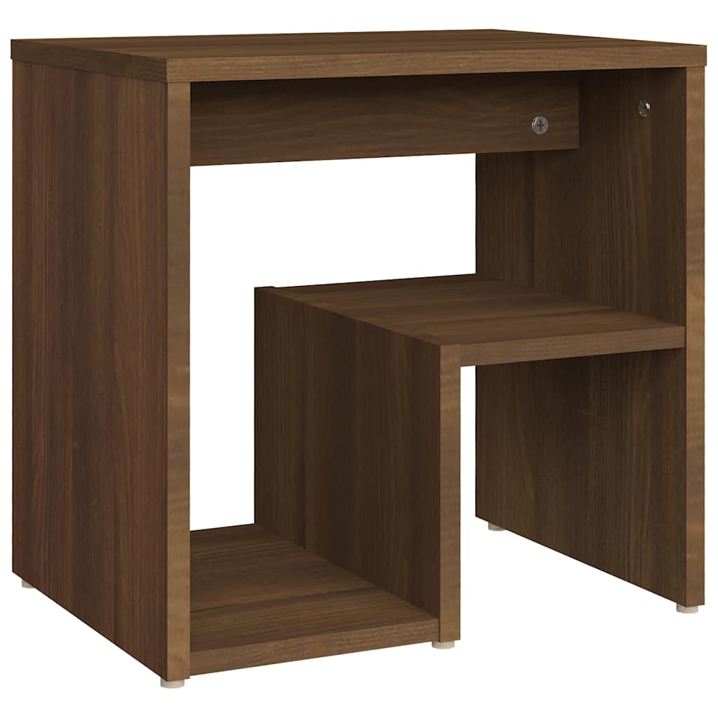 Vidaxl nachtkastje 40x30x40 cm bewerkt hout bruin eikenkleur