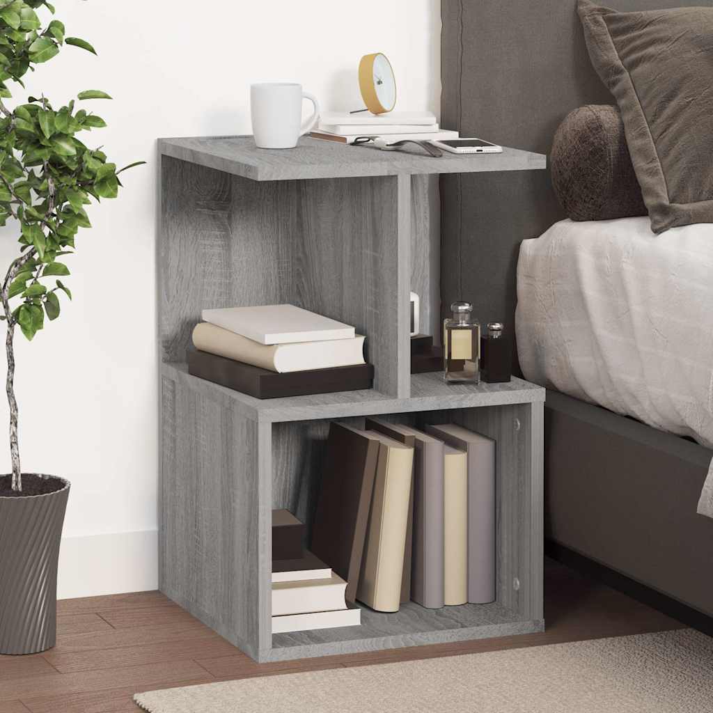 Vidaxl nachtkastjes 2 st 35x35x55 cm bewerkt hout grijs sonoma eiken