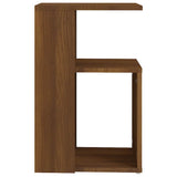 Vidaxl bijzettafel 36x30x56 cm bewerkt hout bruin eikenkleur