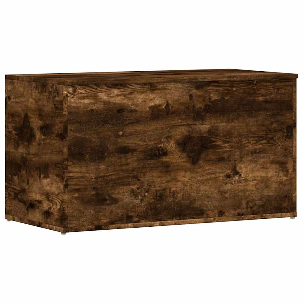 Vidaxl opbergkist 84x42x46 cm bewerkt hout gerookt eikenkleurig