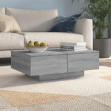 Vidaxl salontafel 90x60x31 cm bewerkt hout grijs sonoma eikenkleurig