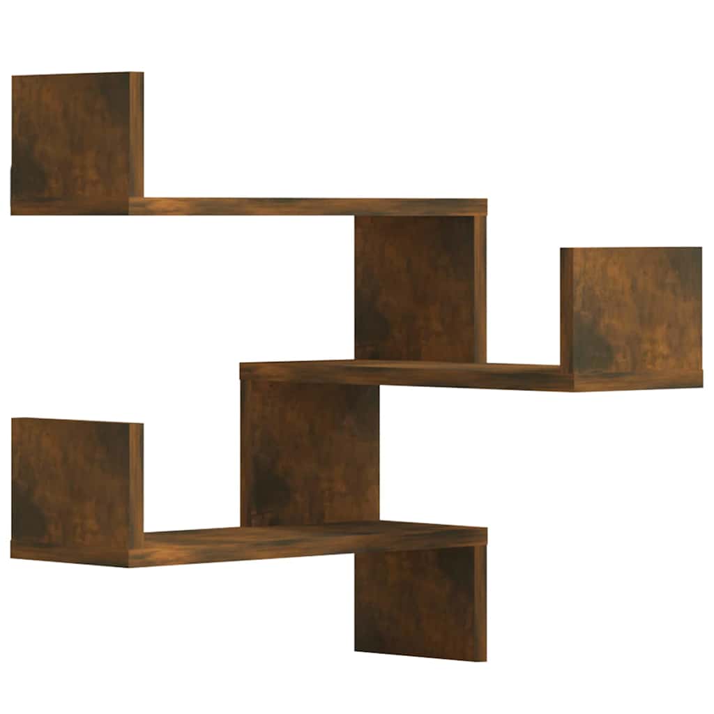 Vidaxl hoekwandschappen 2 st 40x40x50 cm bewerkt hout sonoma eiken