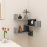 Vidaxl hoekwandschap 40x40x50 cm bewerkt hout grijs sonoma eikenkleur