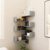 Vidaxl hoekwandschappen 2 st 40x40x50 cm bewerkt hout grijs sonoma