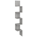 Vidaxl hoekwandschap 20x20x127,5 cm bewerkt hout grijs sonoma eiken