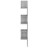 Vidaxl hoekwandschap 20x20x127,5 cm bewerkt hout grijs sonoma eiken