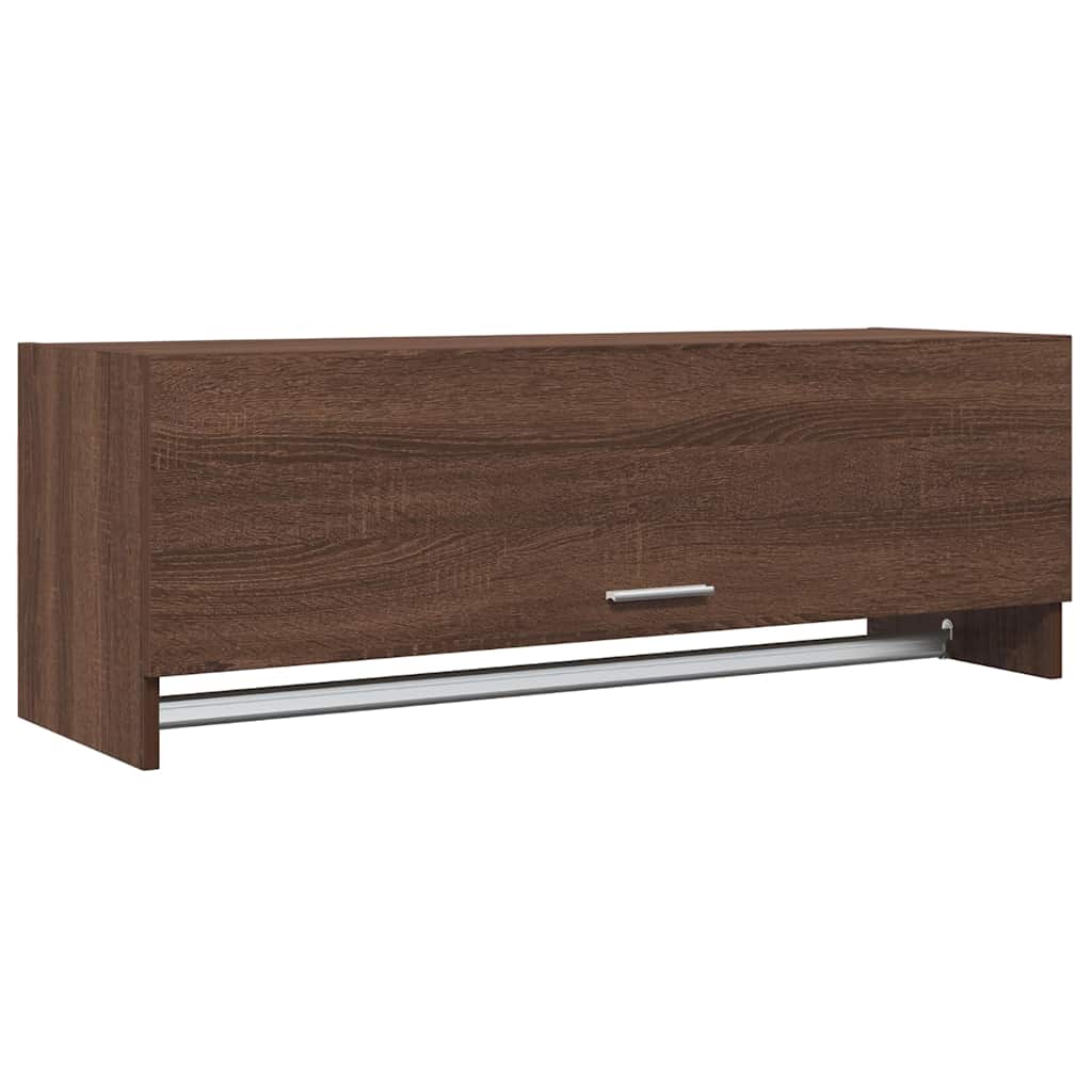 Vidaxl kledingkast 100x32,5x35 cm bewerkt hout bruin eikenkleur