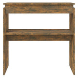 Vidaxl wandtafel 80x30x80 cm bewerkt hout gerookt eikenkleurig