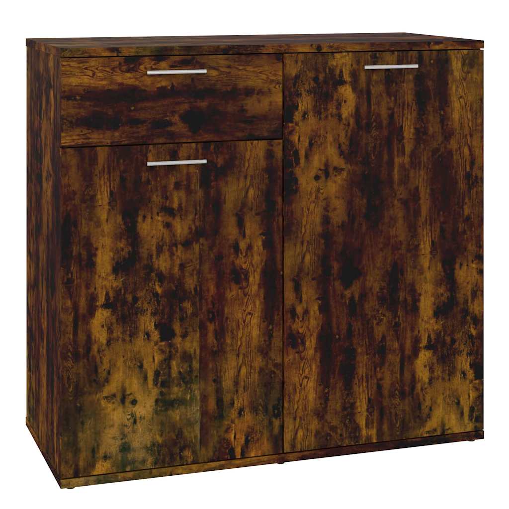 Vidaxl dressoir 80x36x75 cm bewerkt hout gerookt eikenkleurig