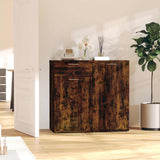 Vidaxl dressoir 80x36x75 cm bewerkt hout gerookt eikenkleurig