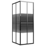 Vidaxl Shower Cubicle Stripes 80x70x180 cm ESG Negro