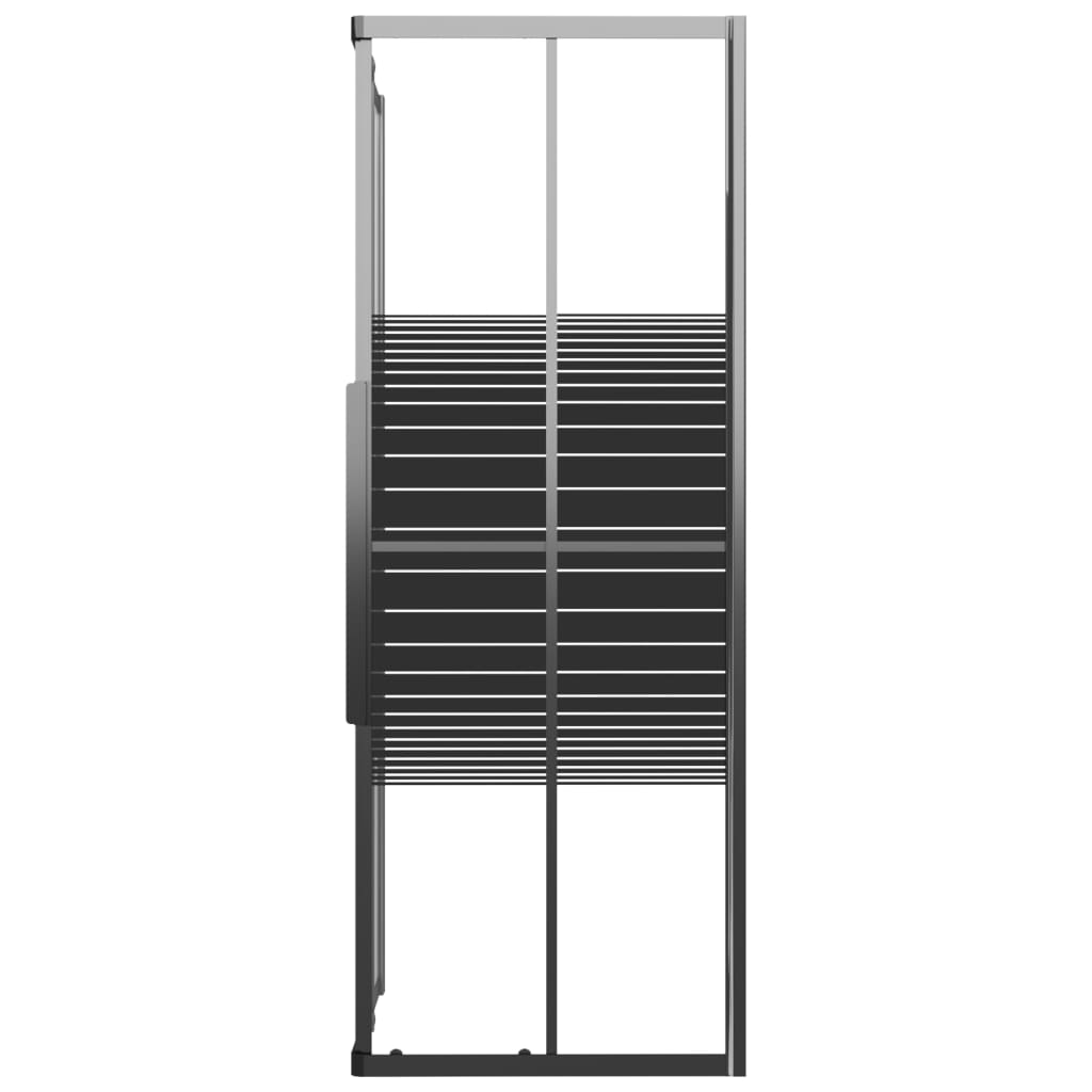 Vidaxl Duschkabine Streifen 80x70x180 cm ESG Schwarz