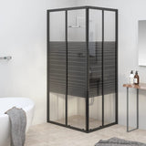 Vidaxl shower cubicle stripes 80x70x180 cm ESG black