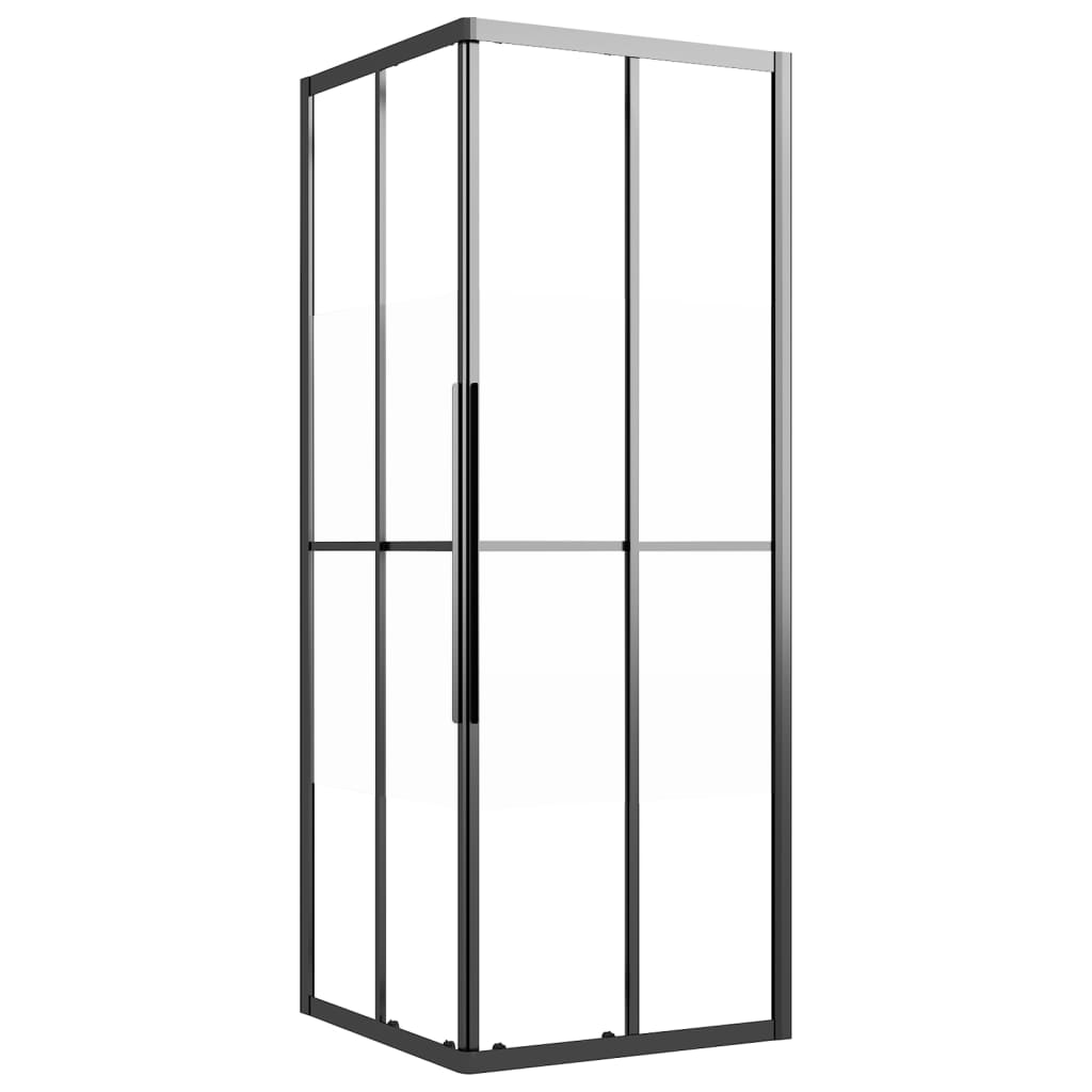 Vidaxl Shower Subicle 70x70x180 cm pół -MAT ESG Black