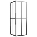 Vidaxl Shower Subicle 70x70x180 cm pół -MAT ESG Black