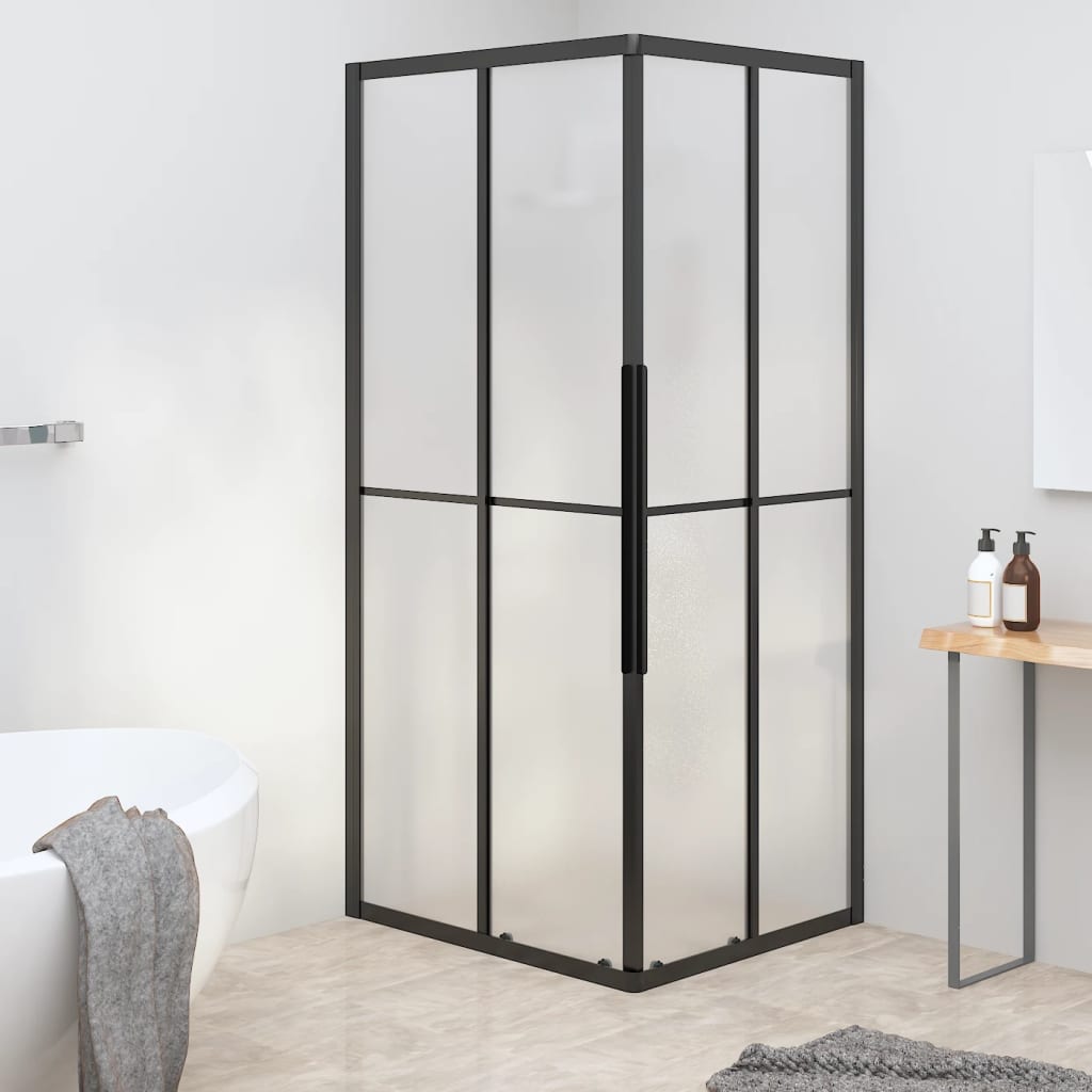 Vidaxl Shower Subicle 80x70x180 cm Matte ESG Black