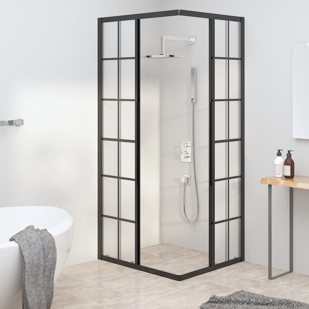 Vidaxl Shower Subicle 80x70x180 cm Matte ESG Black