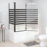 Vidaxl Bath Wall Striped 120x68x130 cm herdet glass