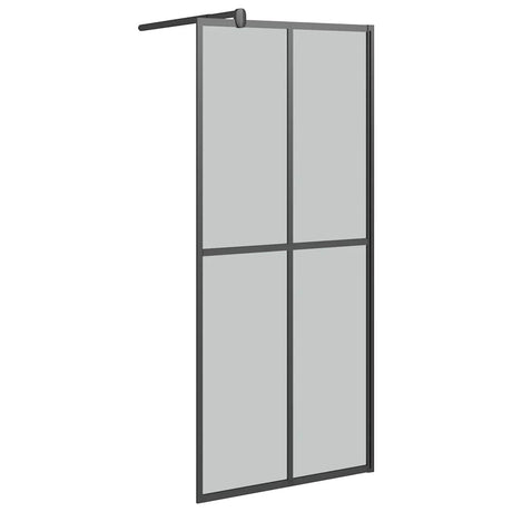 Vidaxl inloopdouchescherm 90x195 cm donker gehard glas