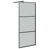 Vidaxl Walk-In duschvägg 80x195 cm Dark ESG Glass Black