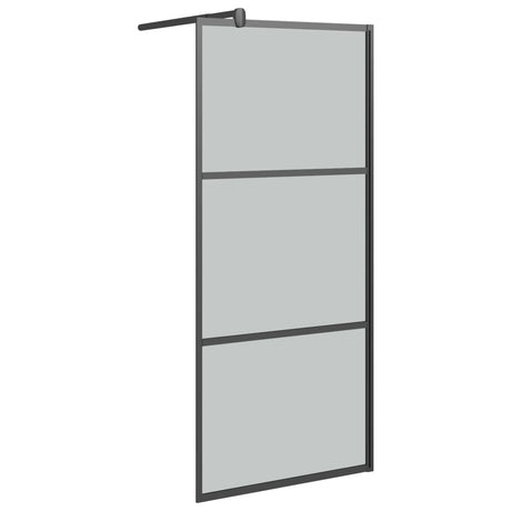 Vidaxx begehbare Duschabtrennung 80x195 cm dunkles ESG-Glas schwarz