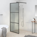 Vidaxl Walk-in Duschwand 80x195 cm dunkler ESG-Glas schwarz
