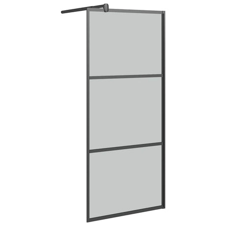 Vidaxx begehbare Duschabtrennung 90x195 cm dunkles ESG-Glas schwarz