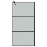 Vidaxl begehete Duschwand 100x195 cm dunkler ESG-Glas schwarz