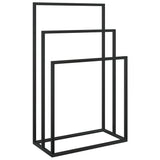 Estante de toalla Vidaxl separada 48x24x79 cm de hierro negro