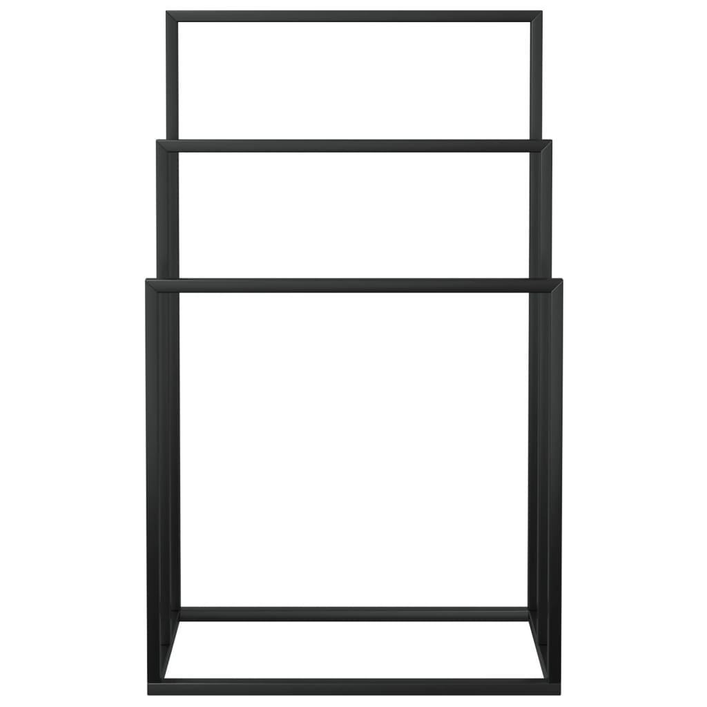 Rack de serviette vidaxl détaché 48x24x79 cm noir