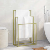 VIDAXL -Handtuchregal 48x24x79 cm Eisen Gold gefärbt