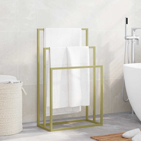 VIDAXL -Handtuchregal 48x24x79 cm Eisen Gold gefärbt