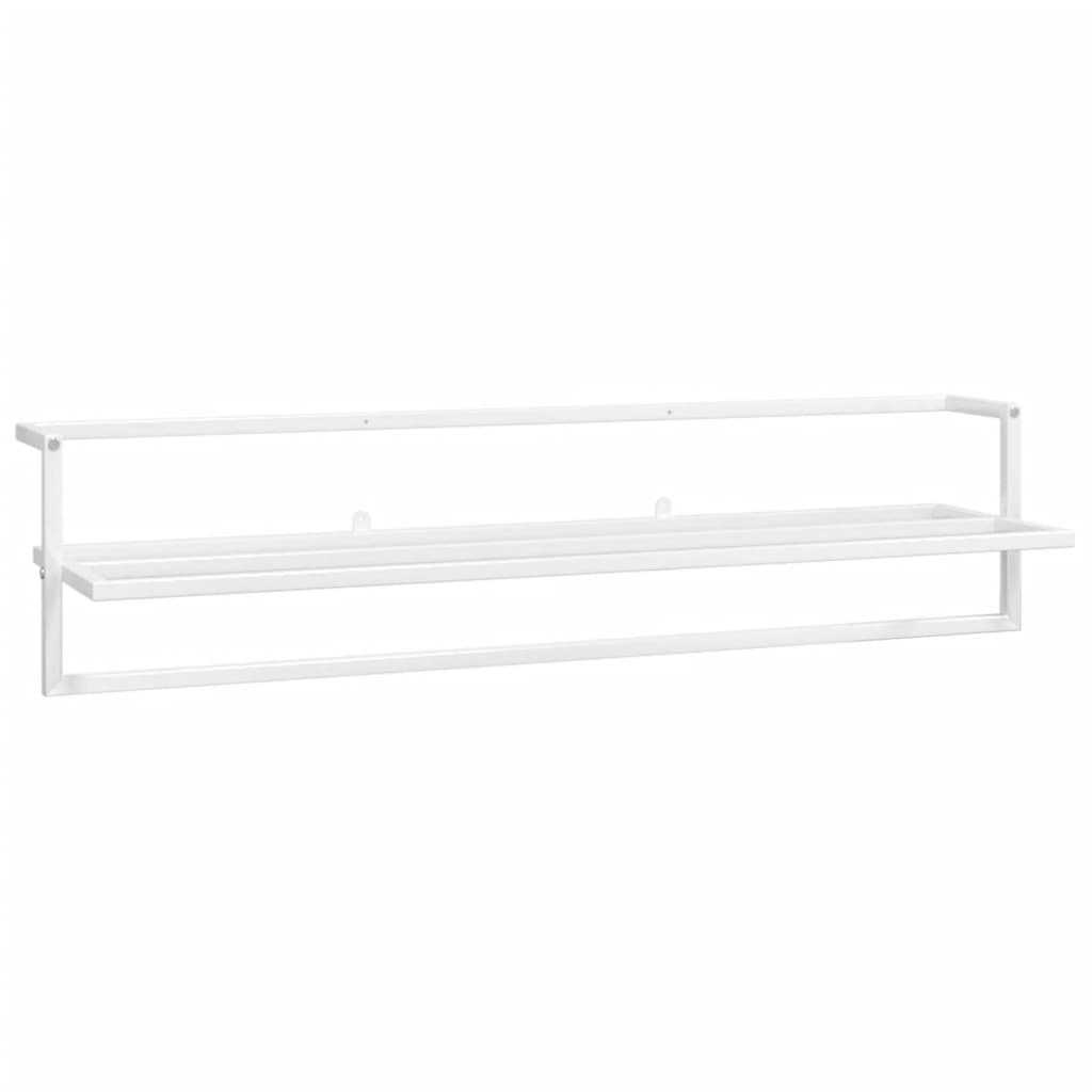 Rack per asciugamano Vidaxl 95x25x22 cm di ferro bianco