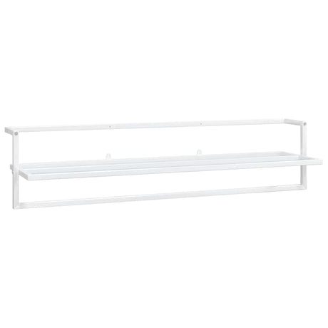 Vidaxl -Handtuchregal 95x25x22 cm Eisenweiß