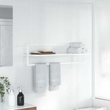 Vidaxl -Handtuchregal 95x25x22 cm Eisenweiß