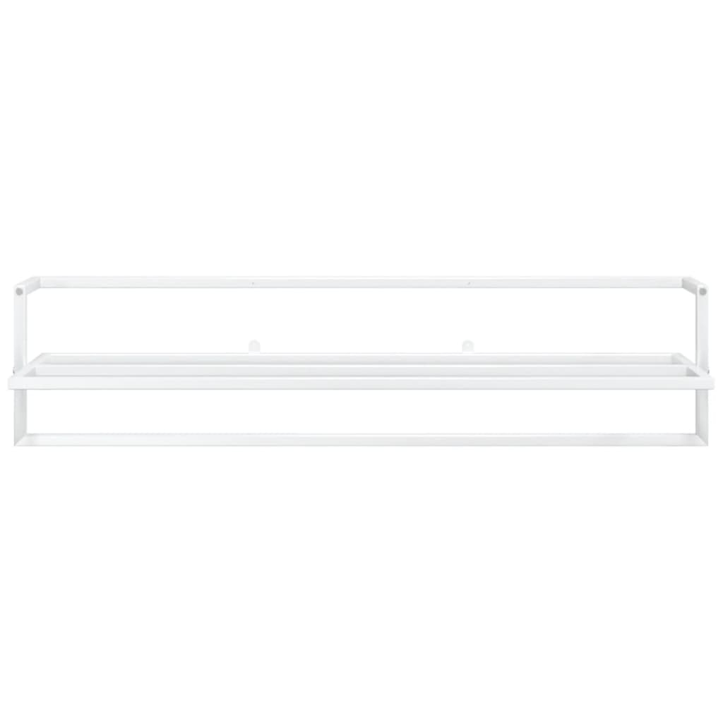 Estante de toalla Vidaxl 95x25x22 cm de hierro blanco