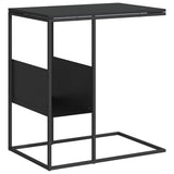 Vidaxl bijzettafel 55x36x59,5 cm bewerkt hout zwart