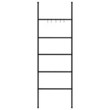 VIDAXL -Handtuchregal mit 5 Stufen, schwarz 58x175 cm, Eisen