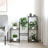 Vidaxl Blumenstandard 83x25x80 cm Eisenschwarz